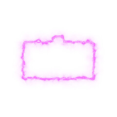 Glowing Camera Outline in Pink.