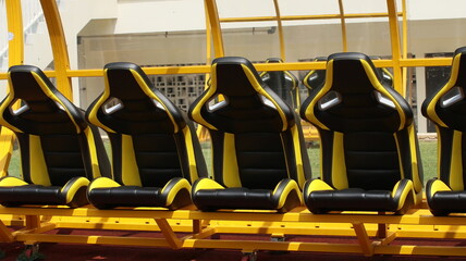 the seats for the football players in the stadium