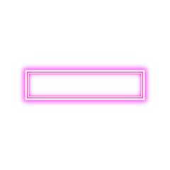 Glowing Pink Neon Rectangle Frame Border.