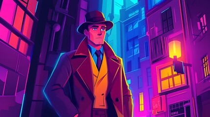 Man in stylish outfit urban setting