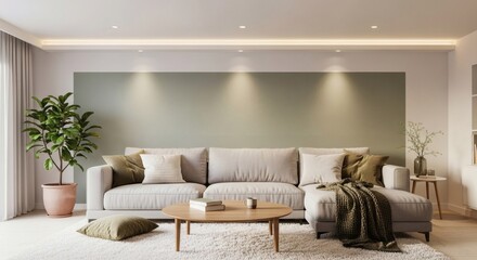 Elegant interior showcasing a Simple Ceiling Design for Bedroom inspiration, featuring minimalist decor, recessed spotlights, and warm accent lighting.