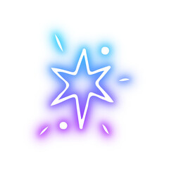 Obraz premium Glowing Starburst with Neon Aura Effect.