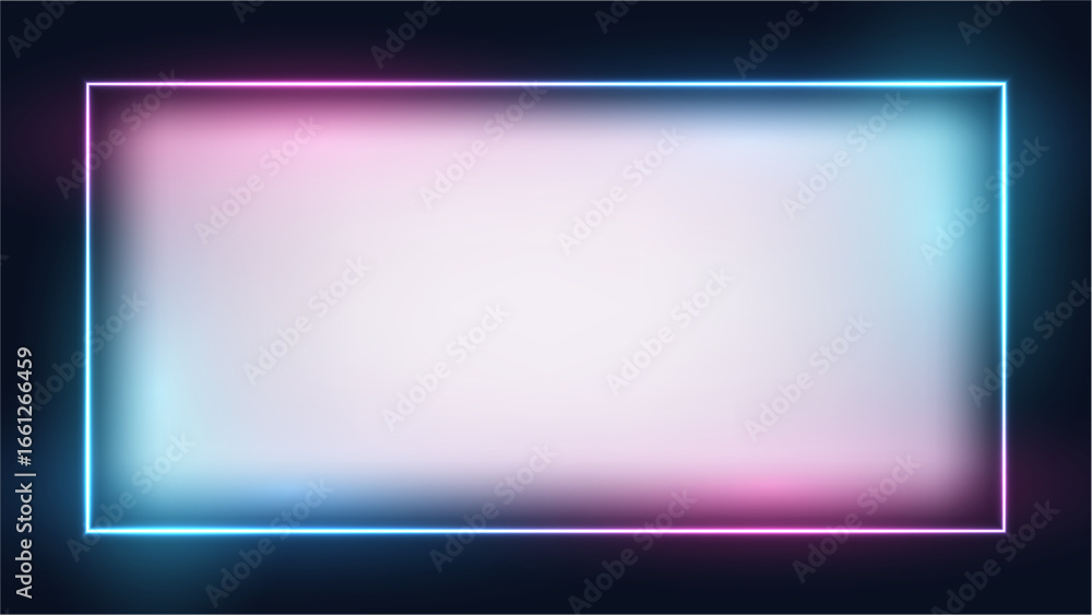 Aufkleber neon abstract background futuristic gradient glow digital frame design with vibrant colors for moder