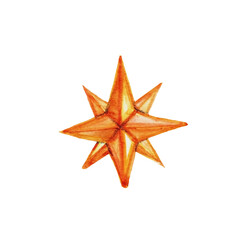 This striking star shaped ornament, featuring vibrant orange hues, showcases intricate details and is ideal for enhancing festive decor or seasonal themes.
