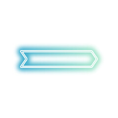 Neon Blue Gradient Banner Arrow Shape Design Element.