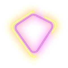 Neon Diamond Frame with Glow.