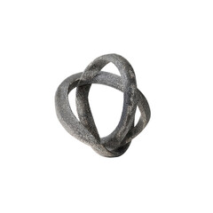 Abstract Intertwined Rings 3D Render of Textured Knot