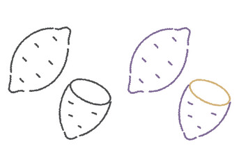 さつまいもの手描きアイコン