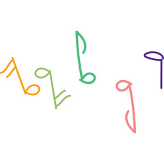 Obraz premium Doodle Music Notes