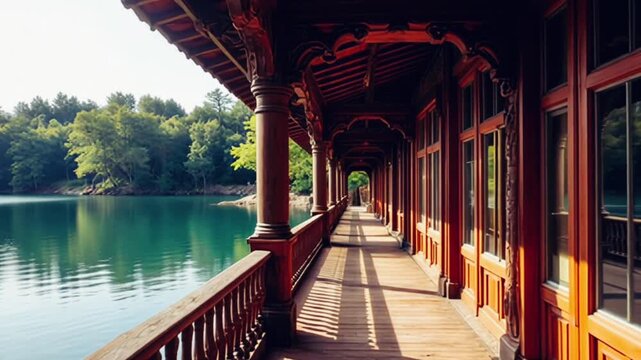 Inspiration for a Traditional-Style Longhouse on the Lakeside with a Stunning Natural Feel, a Residence Offering Peace, Tranquility, and Unique Architectural Charm