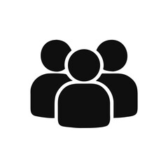 people icon in flat style. Grouping People, team person, Crowd isolated on white background, Vector illustration