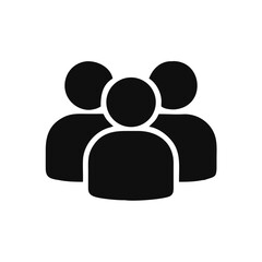 people icon in flat style. Grouping People, team person, Crowd isolated on white background, Vector illustration