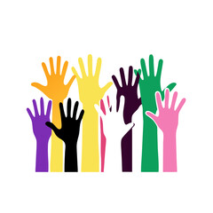 colorful up hand background, illustration vector template
