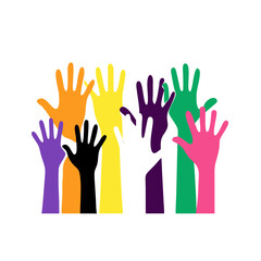 colorful up hand background, illustration vector template