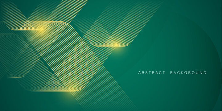 Abstract background with glowing golden highlights and green geometric shapes, modern futuristic design perfect for technology, finance, luxury branding, and digital media.