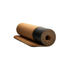 Rolled Cork Yoga Mat with Rubber Core - Eco-Friendly Fitness Accessory