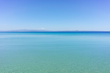 Obraz premium Kassandra coastline near town of Kallithea, Chalkidiki, Greece