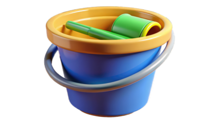 isolated, plastic, bucket, white, cup, blue, container, object, empty, green, toy, color, drink, water, pail, handle, colorful, mug, clean, equipment, red, pot, bowl, nobody, beverage