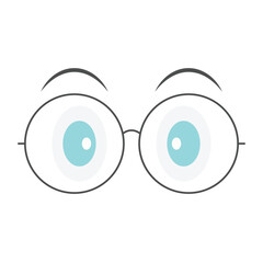 blue and white cartoon eyes