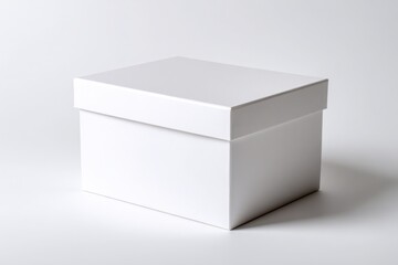 Fototapeta premium Mockup for design of a versatile white gift box suitable for various occasions. Box with lid