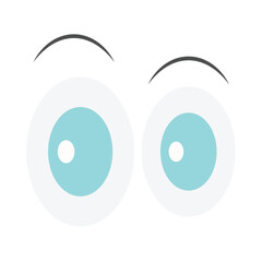 blue and white cartoon eyes