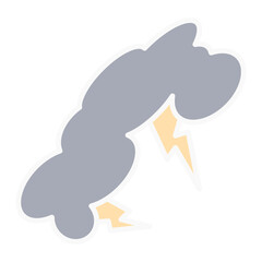 Stormy cloud with thunderstorm