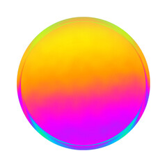 Vibrant Gradient Circle on White.