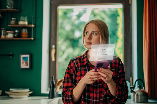 Secure mobile identity verification in home interior with smartphone