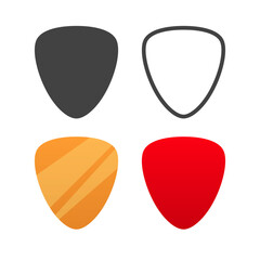 Guitar pick icon vector isolated illustration