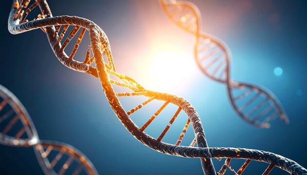 Dna double helix structure illustration - Powered by Adobe