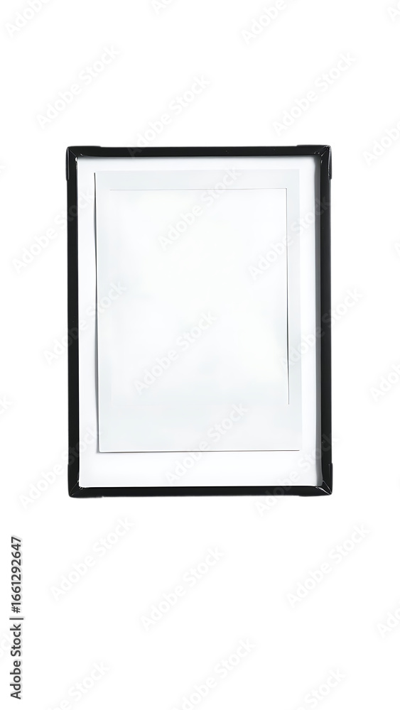 Poster vintage polaroid instant photo frame isolated in transparent polaroid frame isolated design element