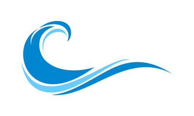 Blue sea wave design vector