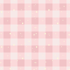 Pattern checkered pink with yellow dot seamless