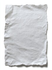 Blank, off-white, textured fabric,  irregular edges