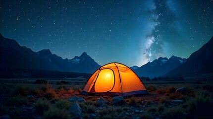 tent in the night