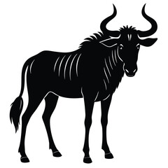 wildebeest vector