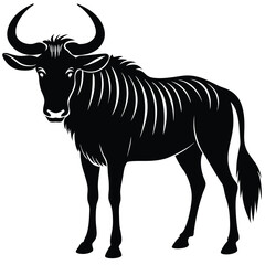 wildebeest vector