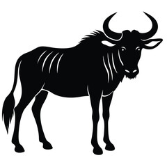 wildebeest vector