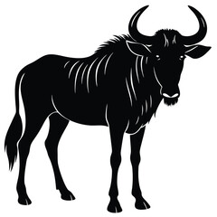 wildebeest vector