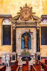 Interior view of the Church of Saint Sebastian in the historic center of Manaus, Amazonas, Brazil