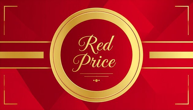 Red label with gold accents, bold text