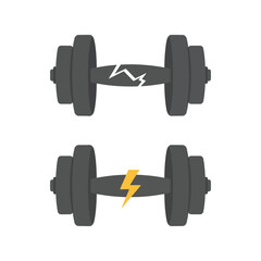 Dumbbell pair vector illustration fitness equipment strength training gym workout gear exercise weight isolated eps graphic