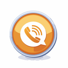 Vector illustration of a glossy, red RSS feed icon, a symbol of wireless internet communication and technology