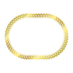 gold oval decorative frame bo...