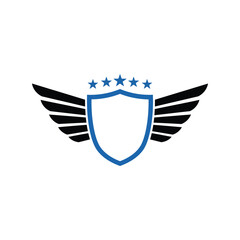 shield with wings
