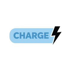 Electric charge icon lightning bolt symbol power energy button battery status indicator