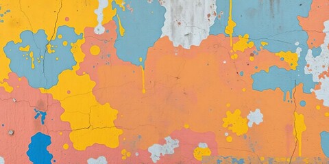 Obraz premium Abstract texture of painted concrete wall, distressed surface with color variations, urban, wall