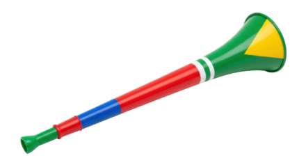 Isolated Plastic Vuvuzela Horn