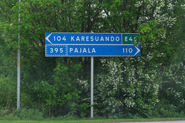 Fototapeta premium place name signs in Sweden