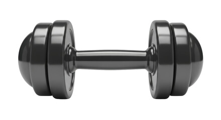 Isolated black dumbbell